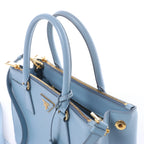 Prada Galleria Saffiano Lux Leather 2Way Handbag in Blue