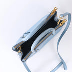 Prada Galleria Saffiano Lux Leather 2Way Handbag in Blue