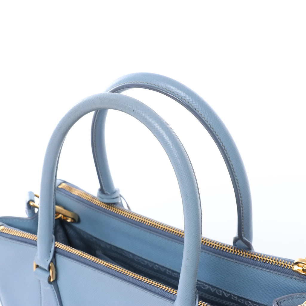 Prada Galleria Saffiano Lux Leather 2Way Handbag in Blue