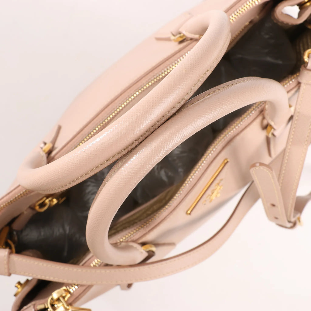 Prada Galleria Saffiano Lux Leather 2Way Handbag in Pink