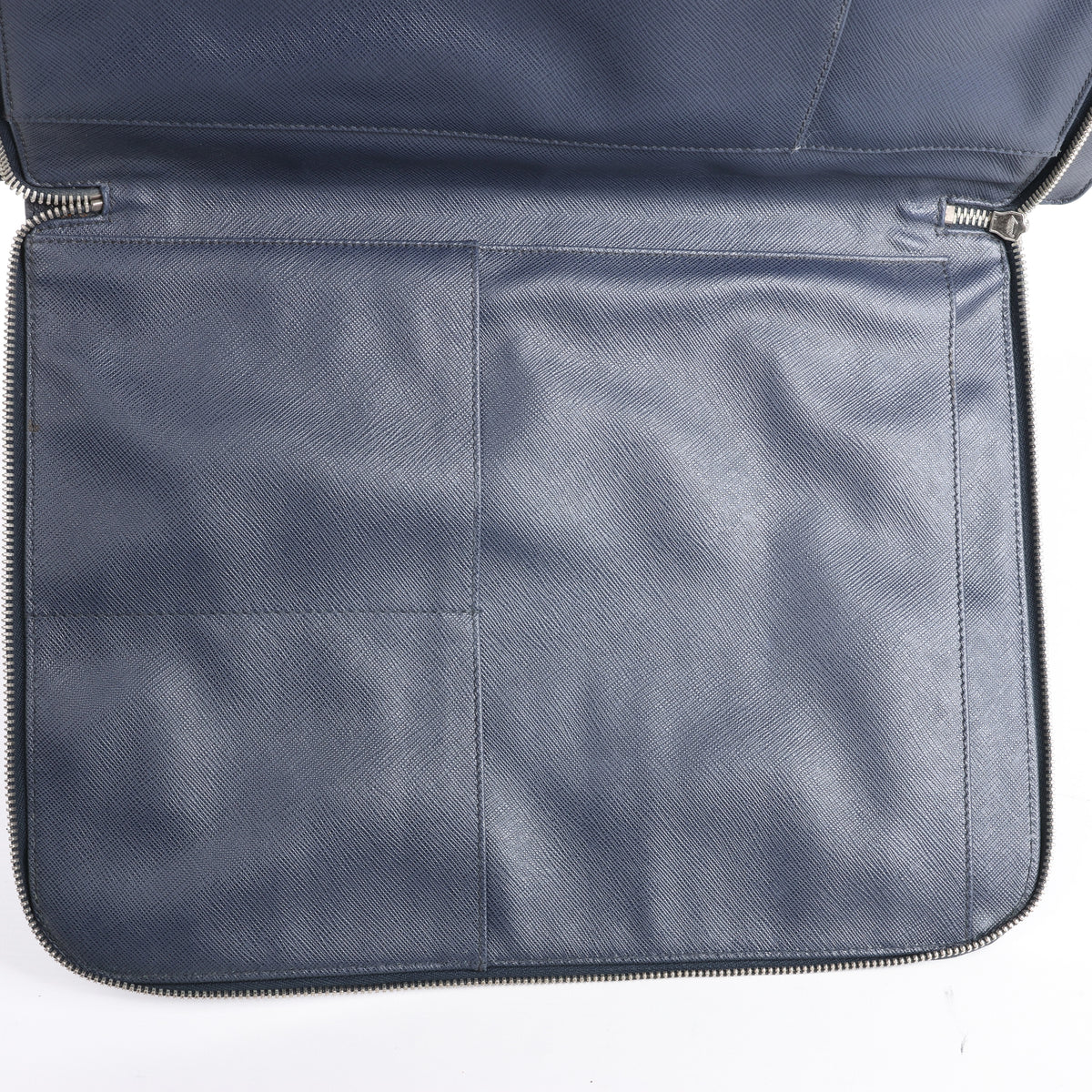 Bolso de mano Prada Galleria Saffiano Lux de piel bidireccional en azul marino 1BA274