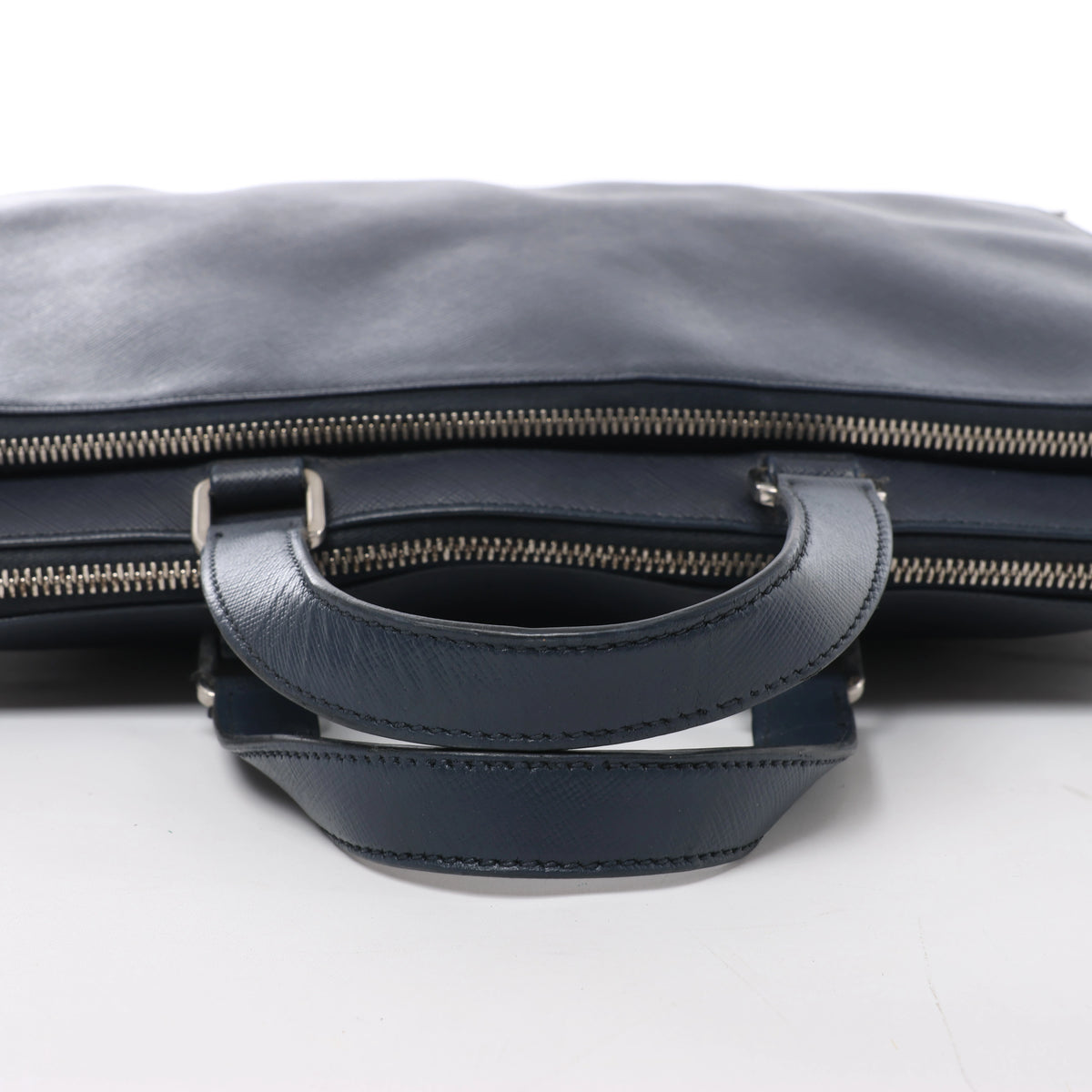 Bolso de mano Prada Galleria Saffiano Lux de piel bidireccional en azul marino 1BA274