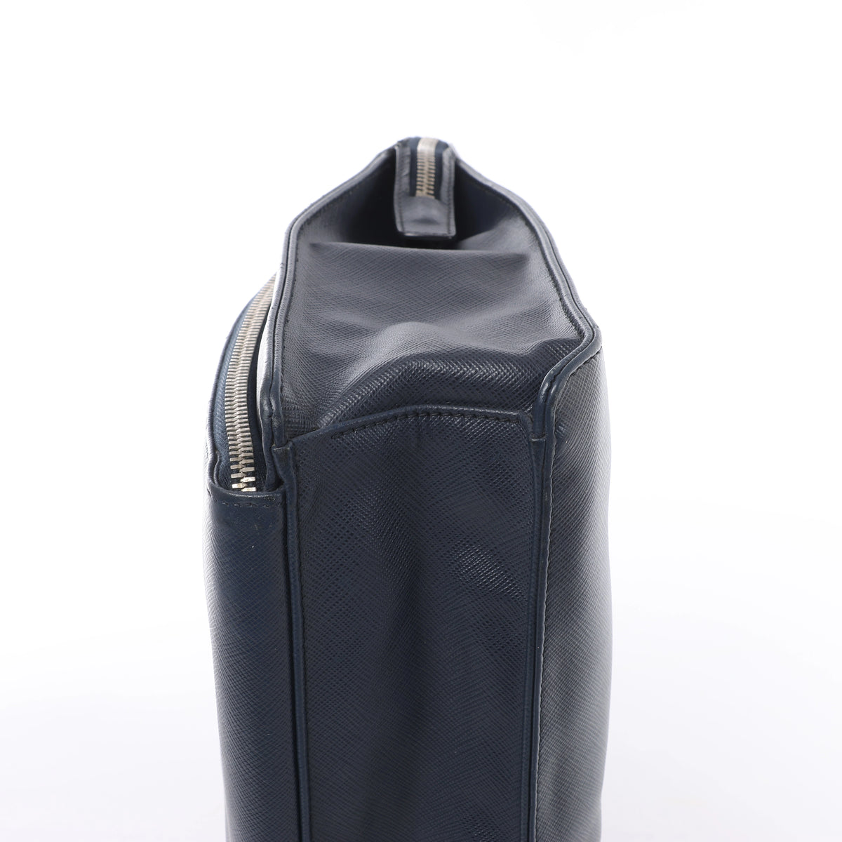 Bolso de mano Prada Galleria Saffiano Lux de piel bidireccional en azul marino 1BA274