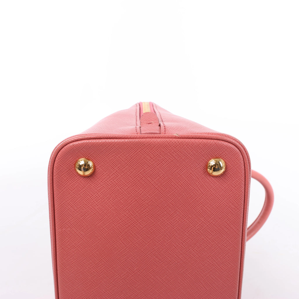 Prada Promenade Saffiano Lux Leather 2Way Handbag in Pink BL0837