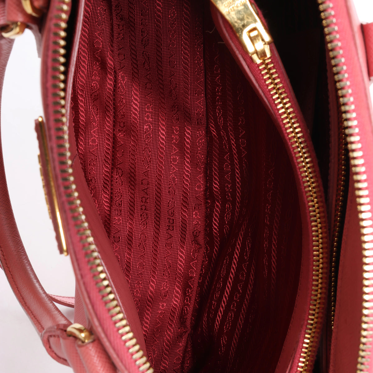 Prada Promenade Saffiano Lux Leather 2Way Handbag in Pink BL0837