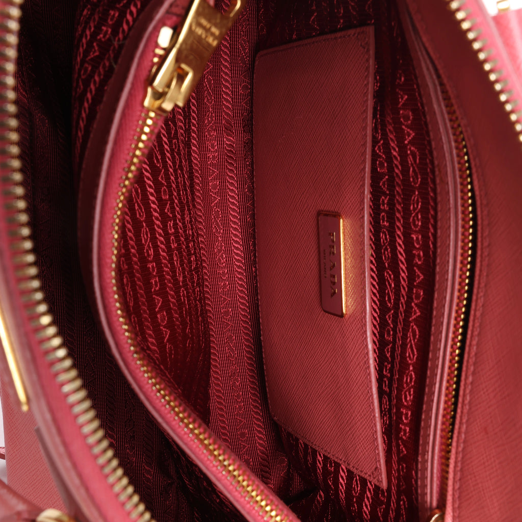 Prada Promenade Saffiano Lux Leather 2Way Handbag in Pink BL0837