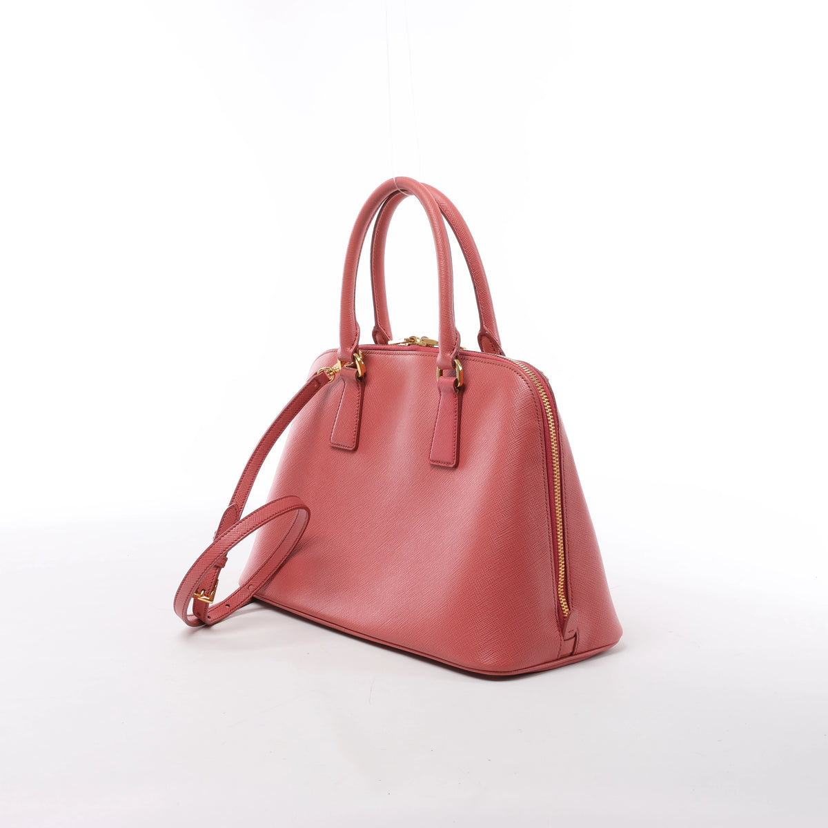 Prada Promenade Saffiano Lux Leather 2Way Handbag in Pink BL0837
