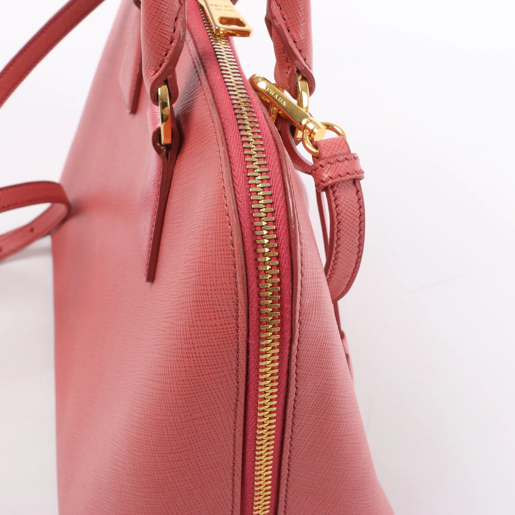 Prada Promenade Saffiano Lux Leather 2Way Handbag in Pink BL0837