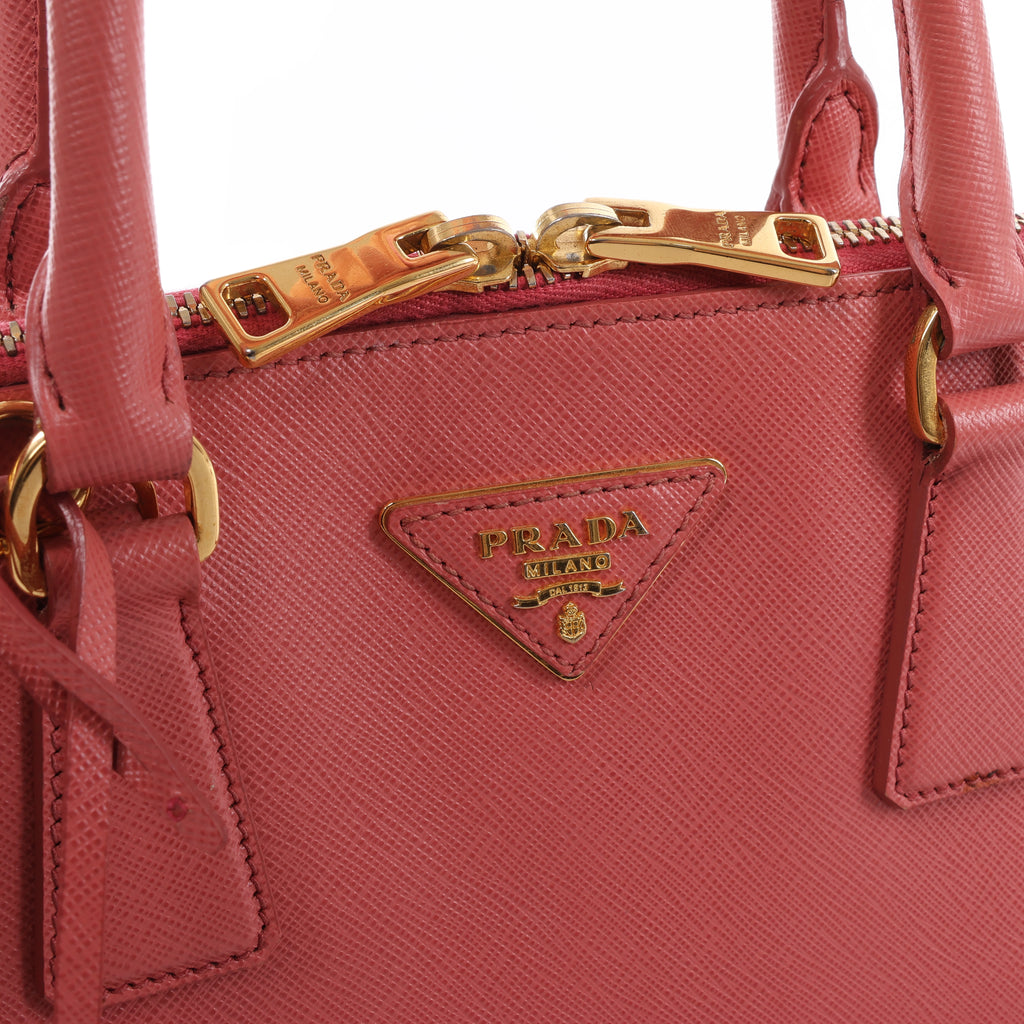 Prada Promenade Saffiano Lux Leather 2Way Handbag in Pink BL0837