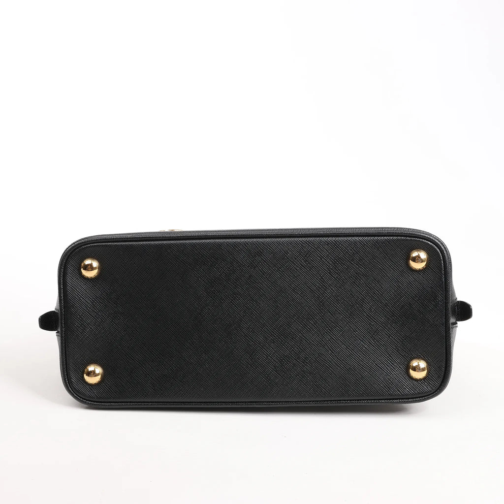 Prada Promenade Saffiano Lux Leather 2Way Handbag in Black