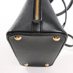 Prada Promenade Saffiano Lux Leather 2Way Handbag in Black