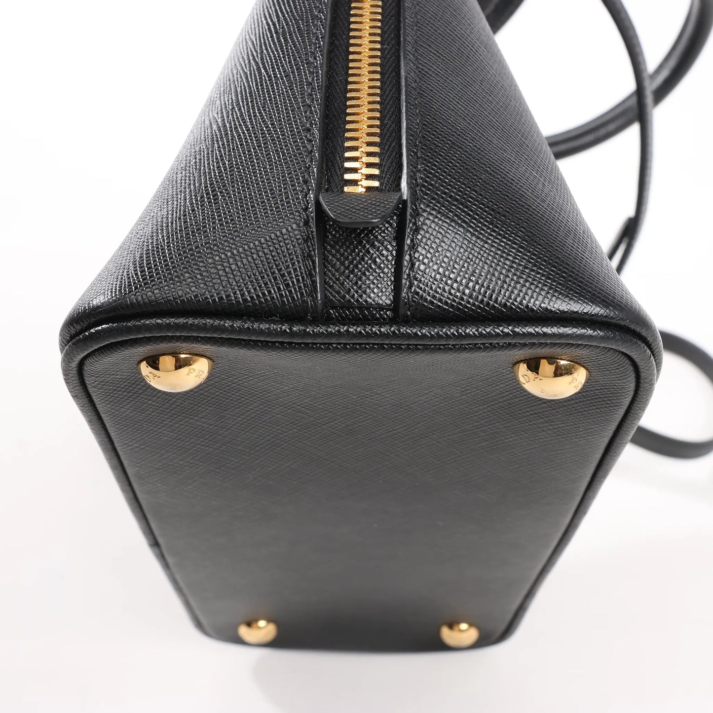 Prada Promenade Saffiano Lux Leather 2Way Handbag in Black