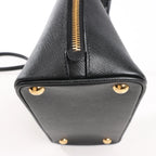 Prada Promenade Saffiano Lux Leather 2Way Handbag in Black