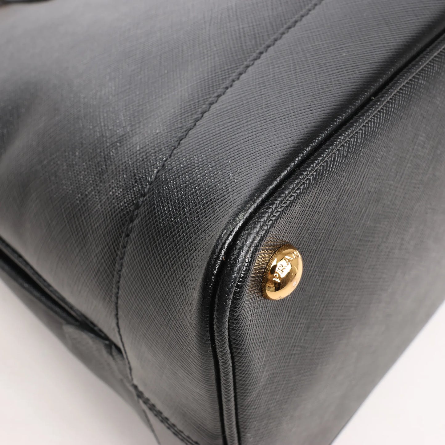 Prada Promenade Saffiano Lux Leather 2Way Handbag in Black