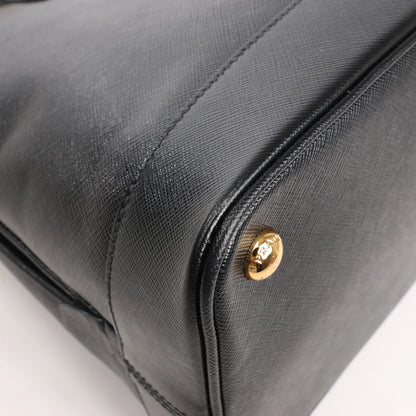 Prada Promenade Saffiano Lux Leather 2Way Handbag in Black