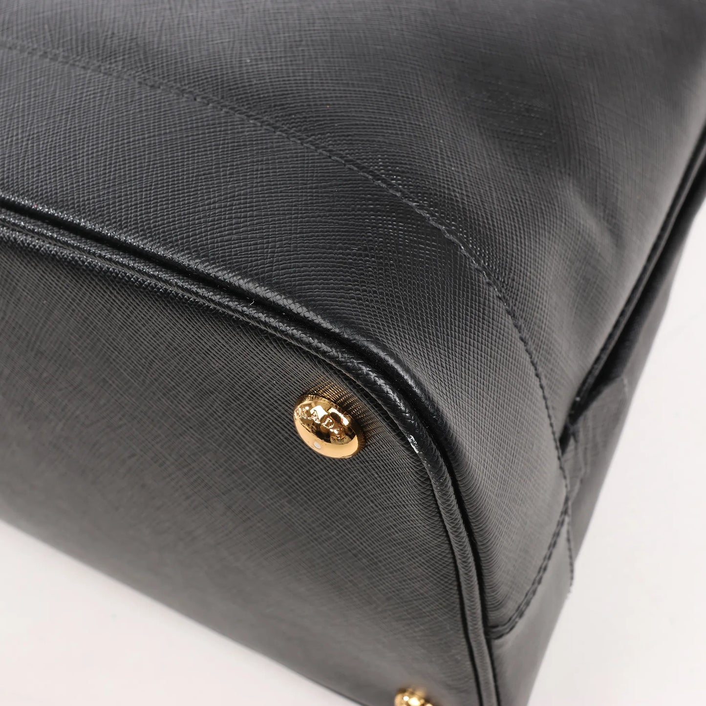 Prada Promenade Saffiano Lux Leather 2Way Handbag in Black