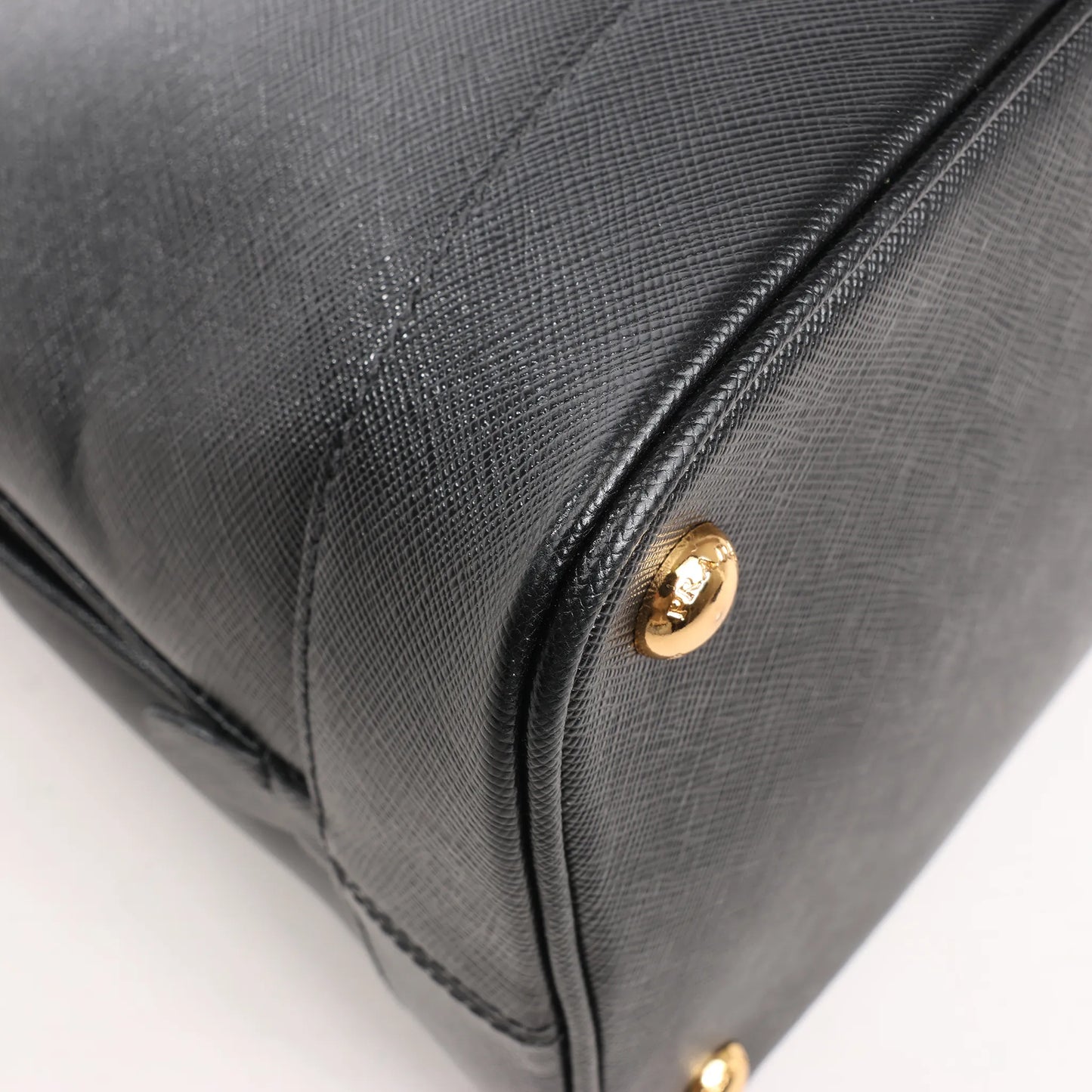 Prada Promenade Saffiano Lux Leather 2Way Handbag in Black