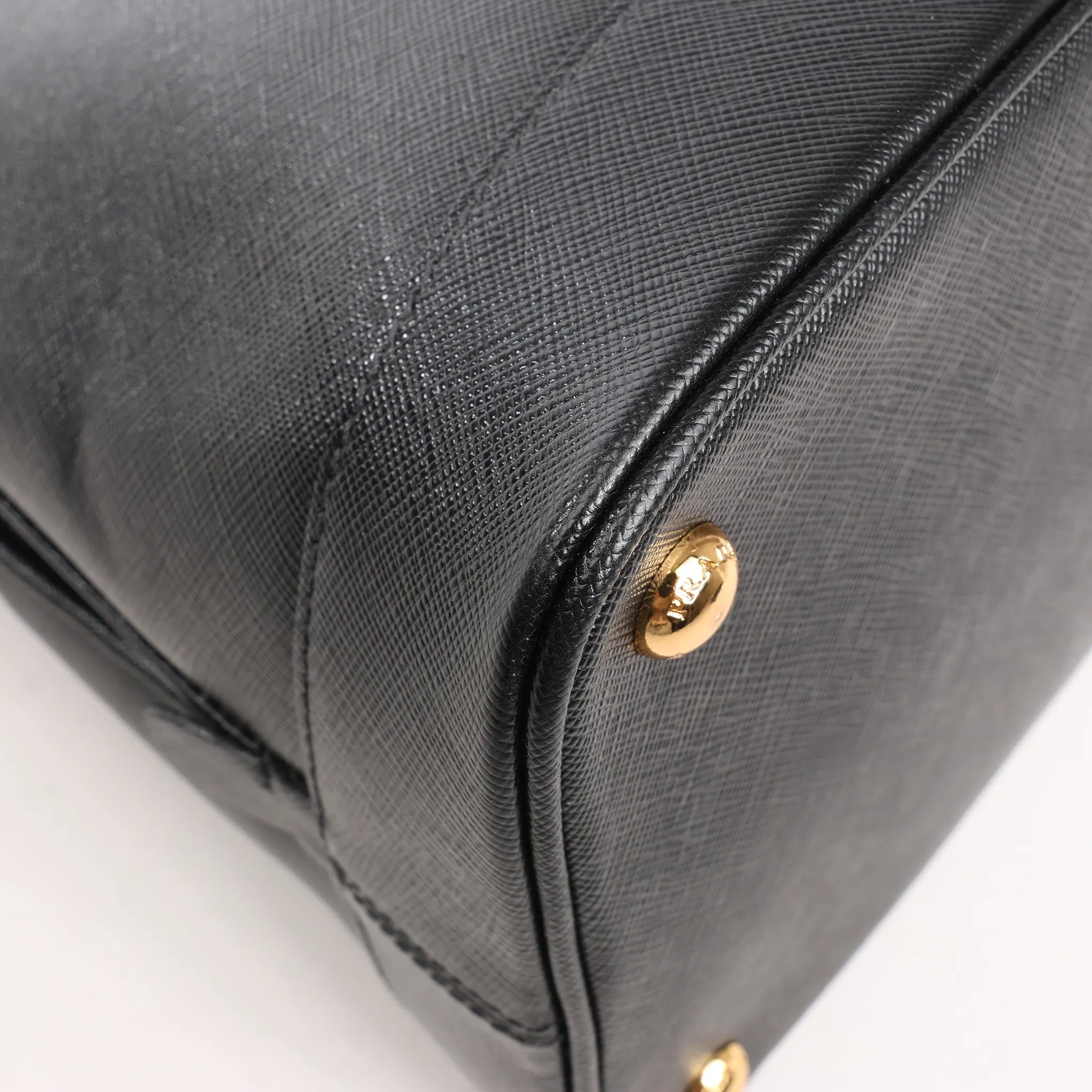 Prada Promenade Saffiano Lux Leather 2Way Handbag in Black