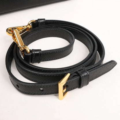 Prada Promenade Saffiano Lux Leather 2Way Handbag in Black