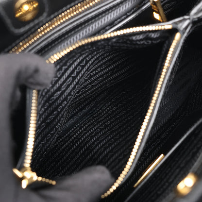 Prada Promenade Saffiano Lux Leather 2Way Handbag in Black