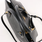 Prada Promenade Saffiano Lux Leather 2Way Handbag in Black