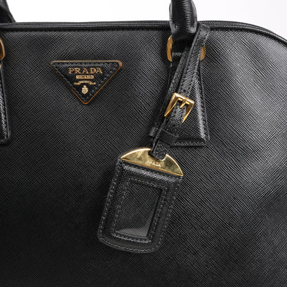 Prada Promenade Saffiano Lux Leather 2Way Handbag in Black