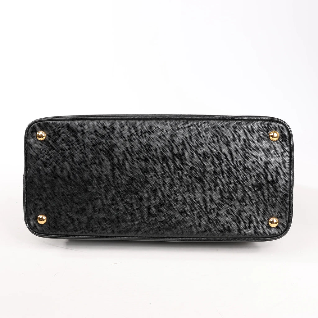 Prada Promenade Saffiano Lux Leather 2Way Handbag in Black