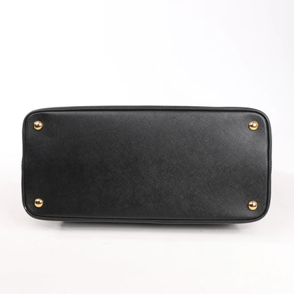 Prada Promenade Saffiano Lux Leather 2Way Handbag in Black