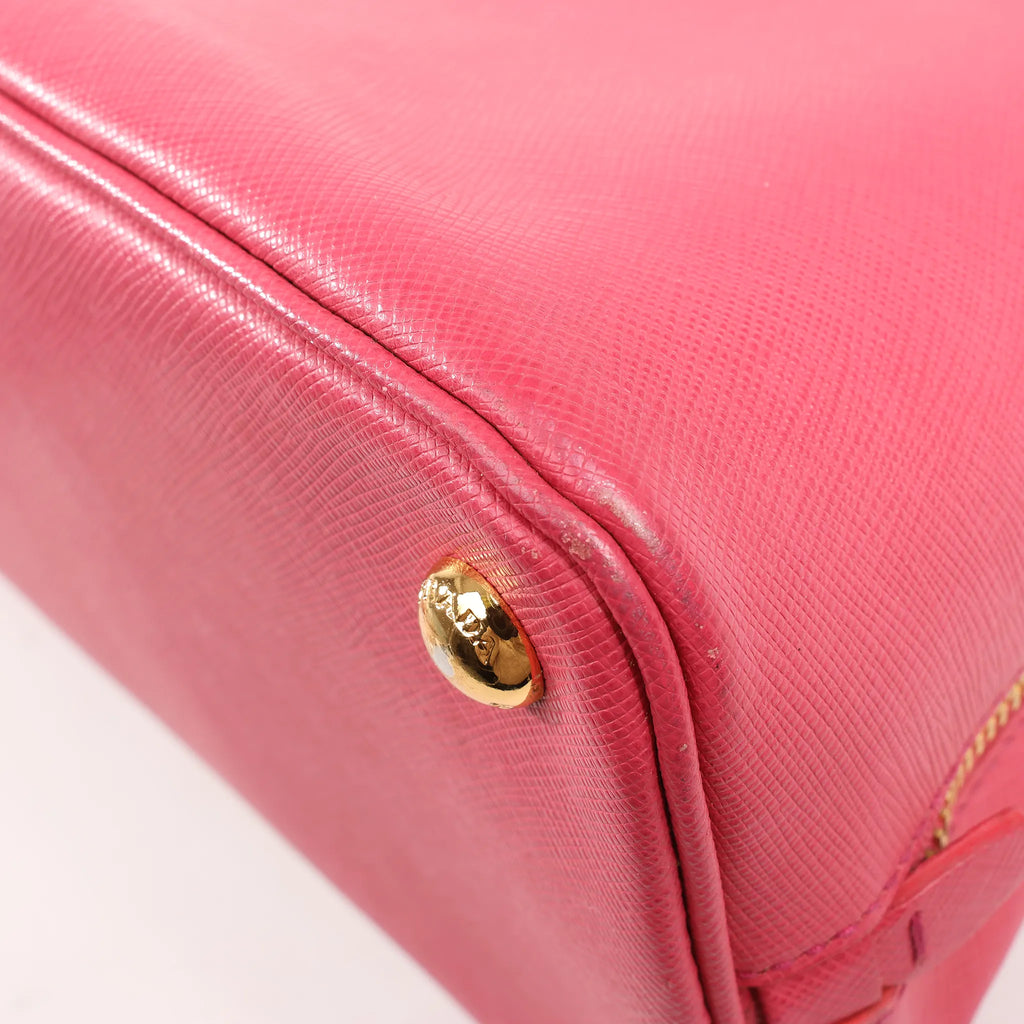 Prada Promenade Saffiano Lux Leather 2Way Handbag in Pink BL0837