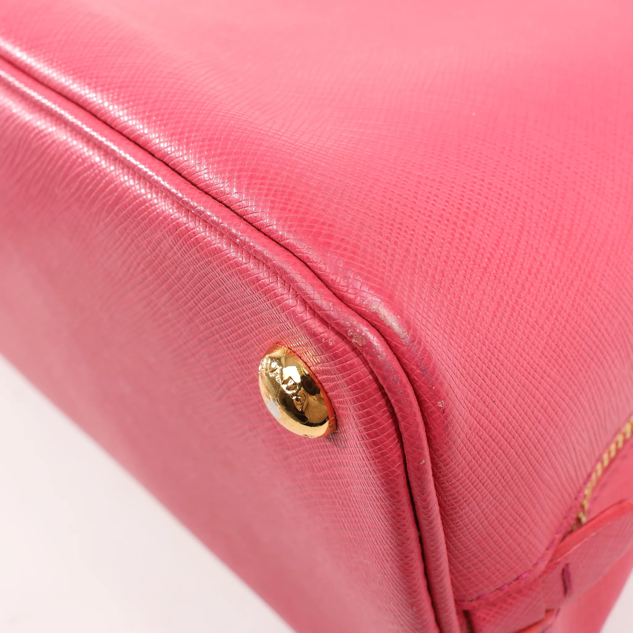 Prada Promenade Saffiano Lux Leather 2Way Handbag in Pink BL0837