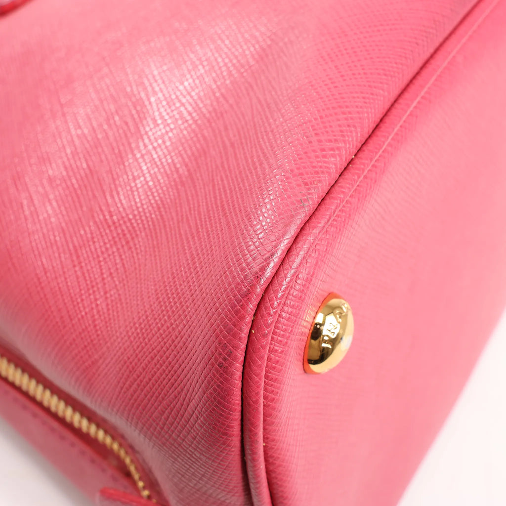 Prada Promenade Saffiano Lux Leather 2Way Handbag in Pink BL0837
