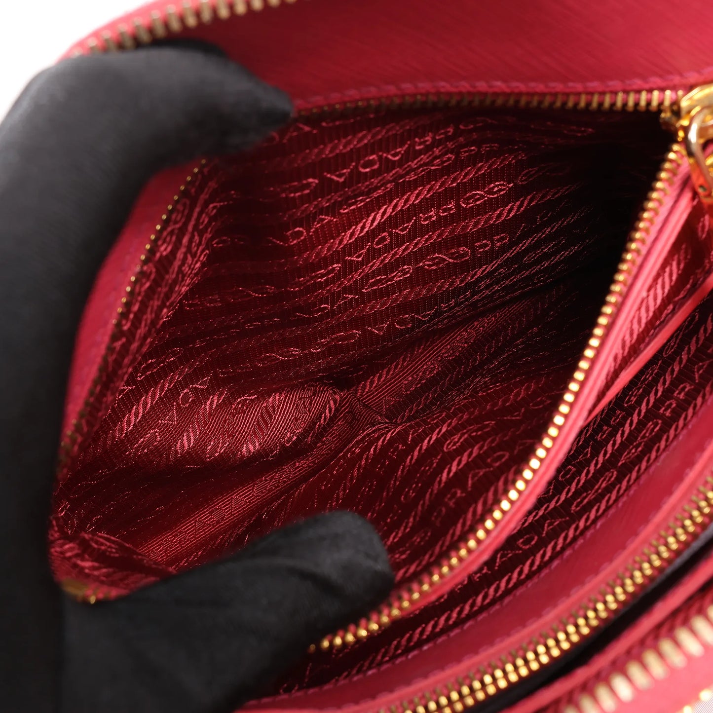 Prada Promenade Saffiano Lux Leather 2Way Handbag in Pink BL0837