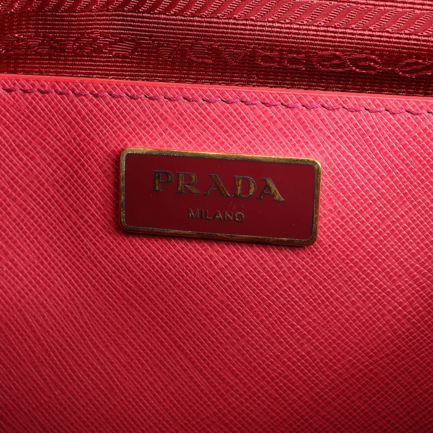 Prada Promenade Saffiano Lux Leather 2Way Handbag in Pink BL0837