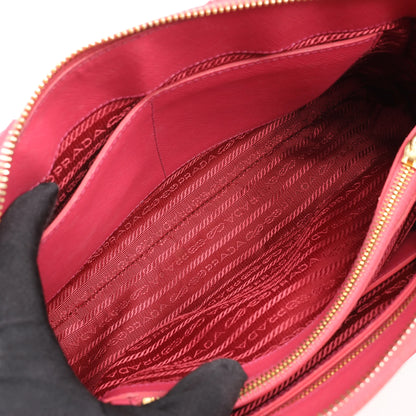 Prada Promenade Saffiano Lux Leather 2Way Handbag in Pink BL0837