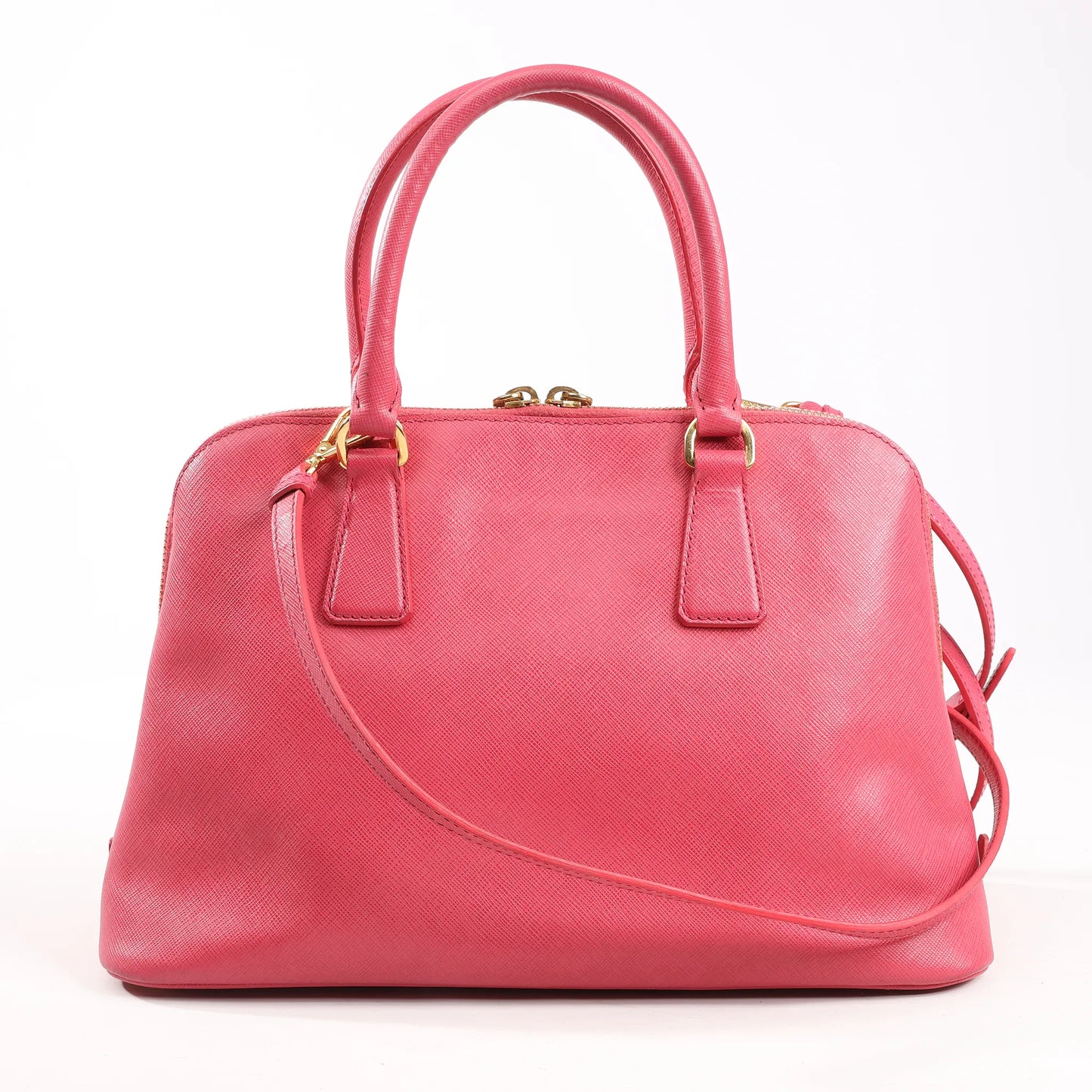 Prada Promenade Saffiano Lux Leather 2Way Handbag in Pink BL0837