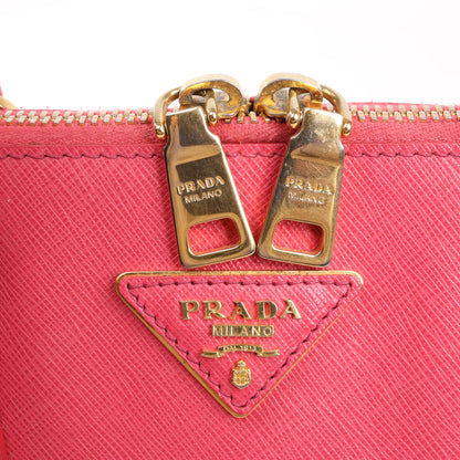 Prada Promenade Saffiano Lux Leather 2Way Handbag in Pink BL0837