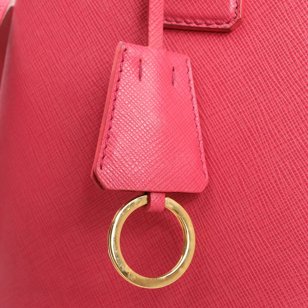 Prada Promenade Saffiano Lux Leather 2Way Handbag in Pink BL0837