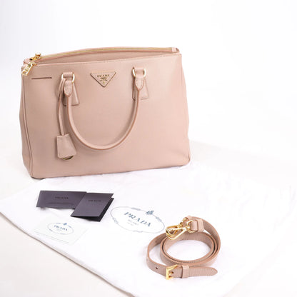 Prada Galleria Saffiano Lux Leather 2Way Handbag in Pink
