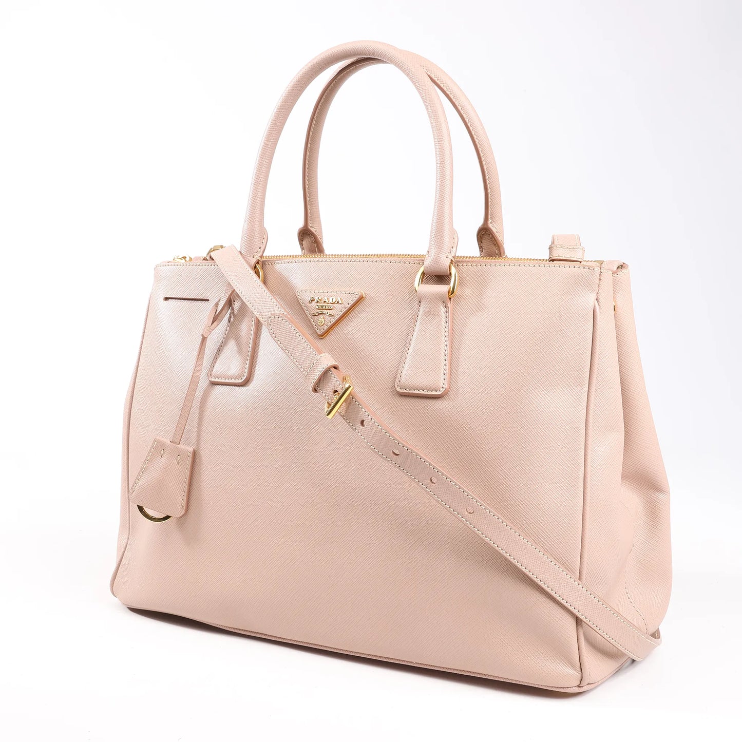 Prada Galleria Saffiano Lux Leather 2Way Handbag in Pink