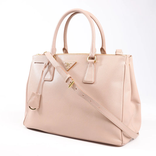 Prada Galleria Saffiano Lux Leather 2Way Handbag in Pink