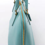 Bolso de mano Prada Galleria Saffiano Lux de cuero 2Way en azul 324823