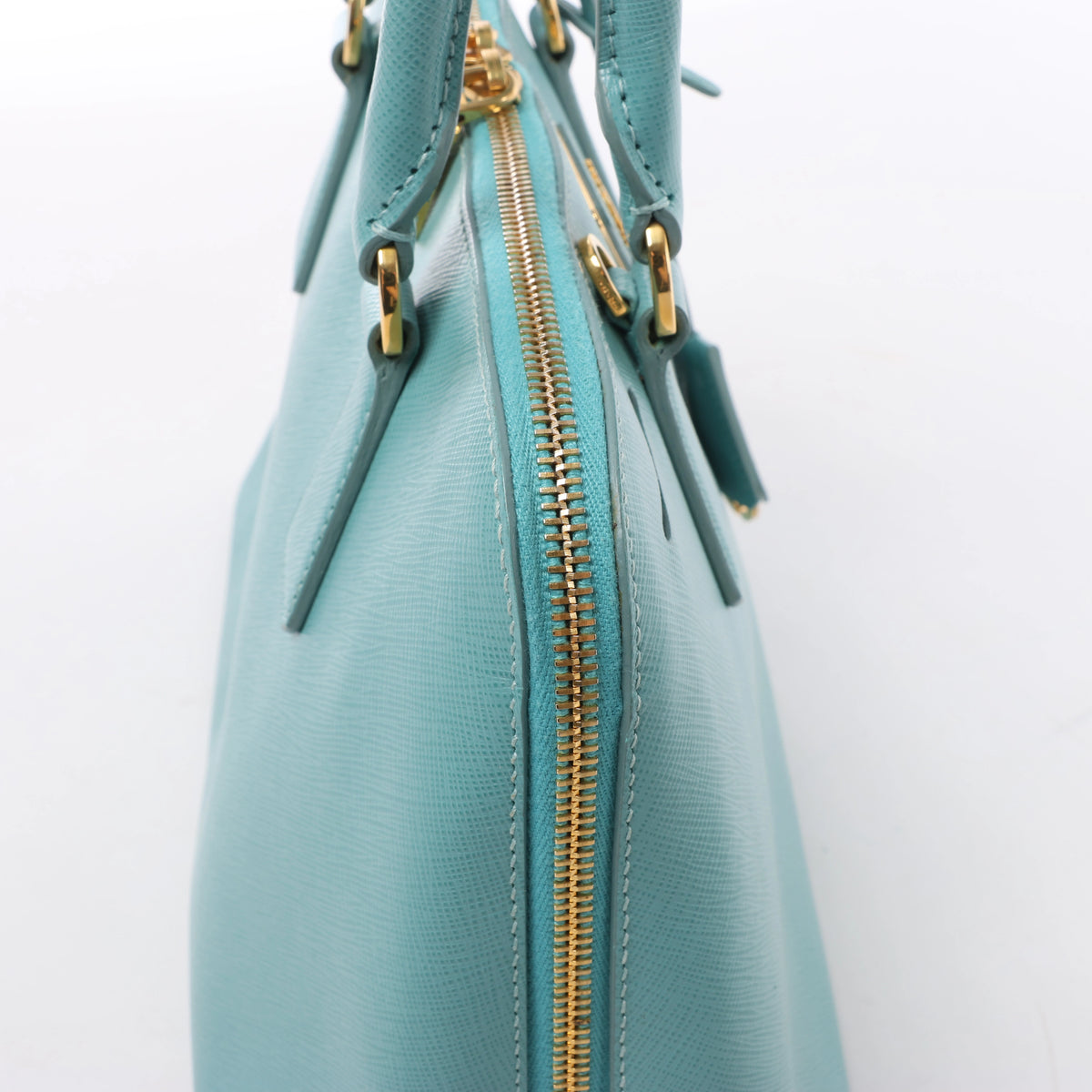 Bolso de mano Prada Galleria Saffiano Lux de cuero 2Way en azul 324823