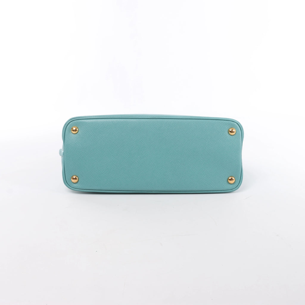 Bolso de mano Prada Galleria Saffiano Lux de cuero 2Way en azul 324823