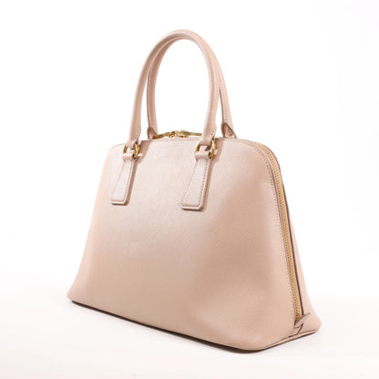Prada Promenade Saffiano Lux Leather 2Way Handbag in Beige 1BA837