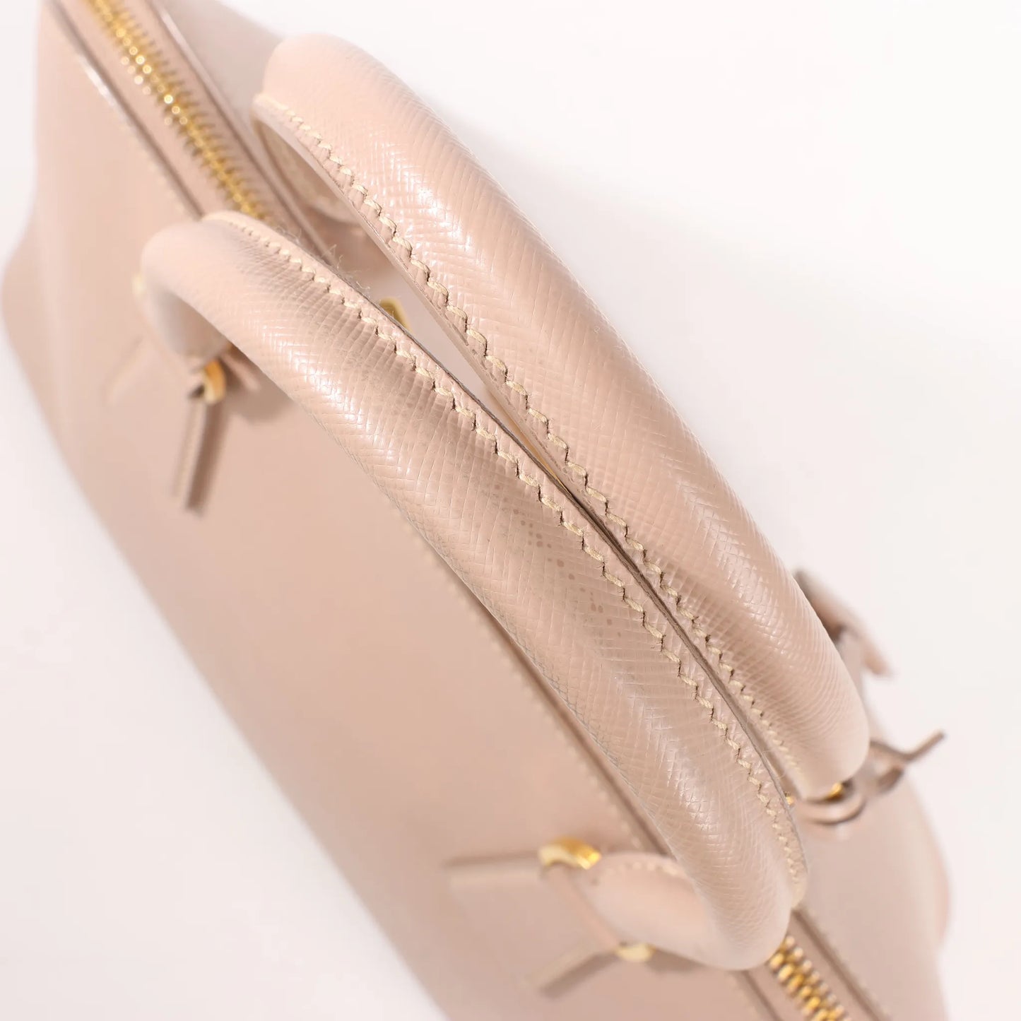 Prada Promenade Saffiano Lux Leather 2Way Handbag in Beige 1BA837