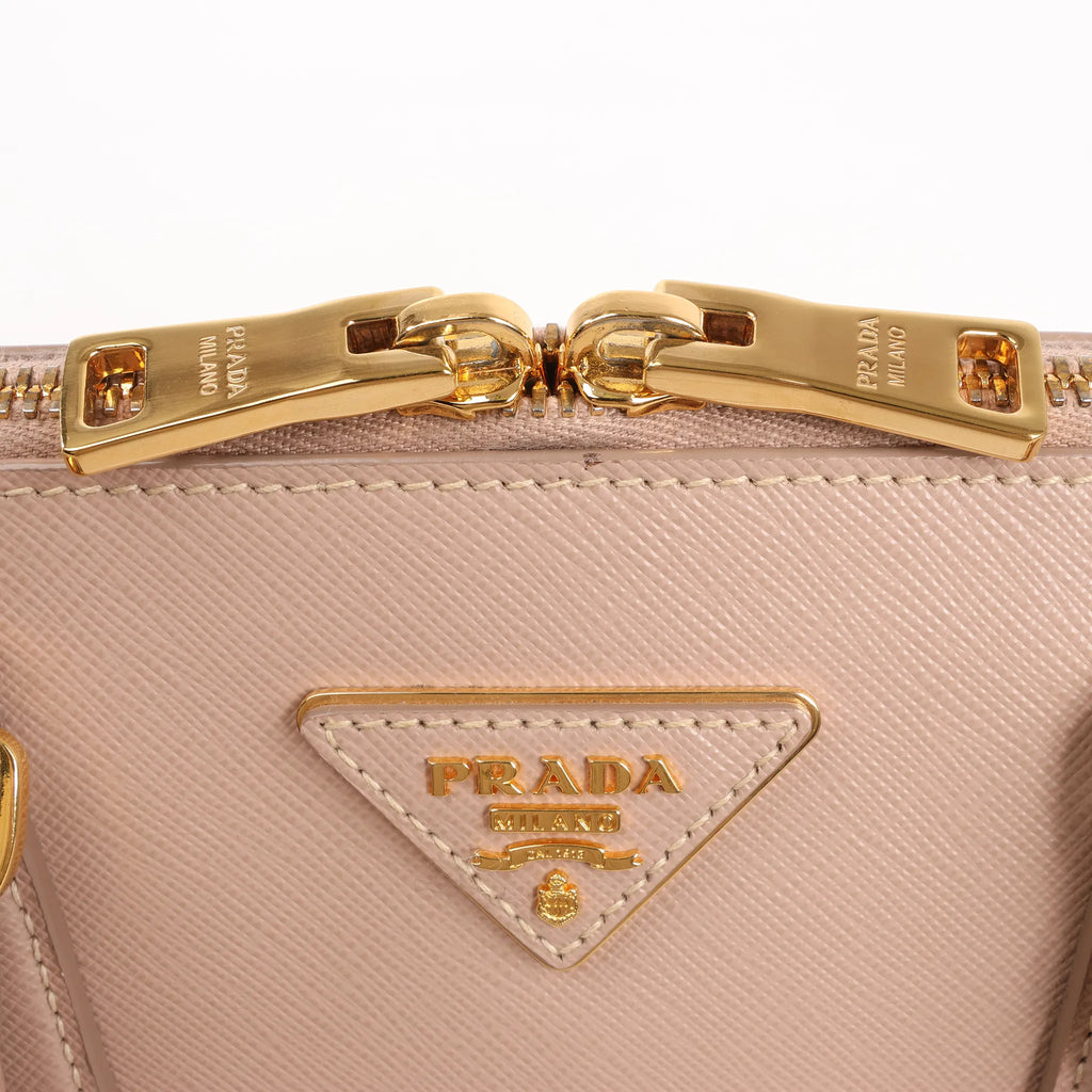 Prada Promenade Saffiano Lux Leather 2Way Handbag in Beige 1BA837