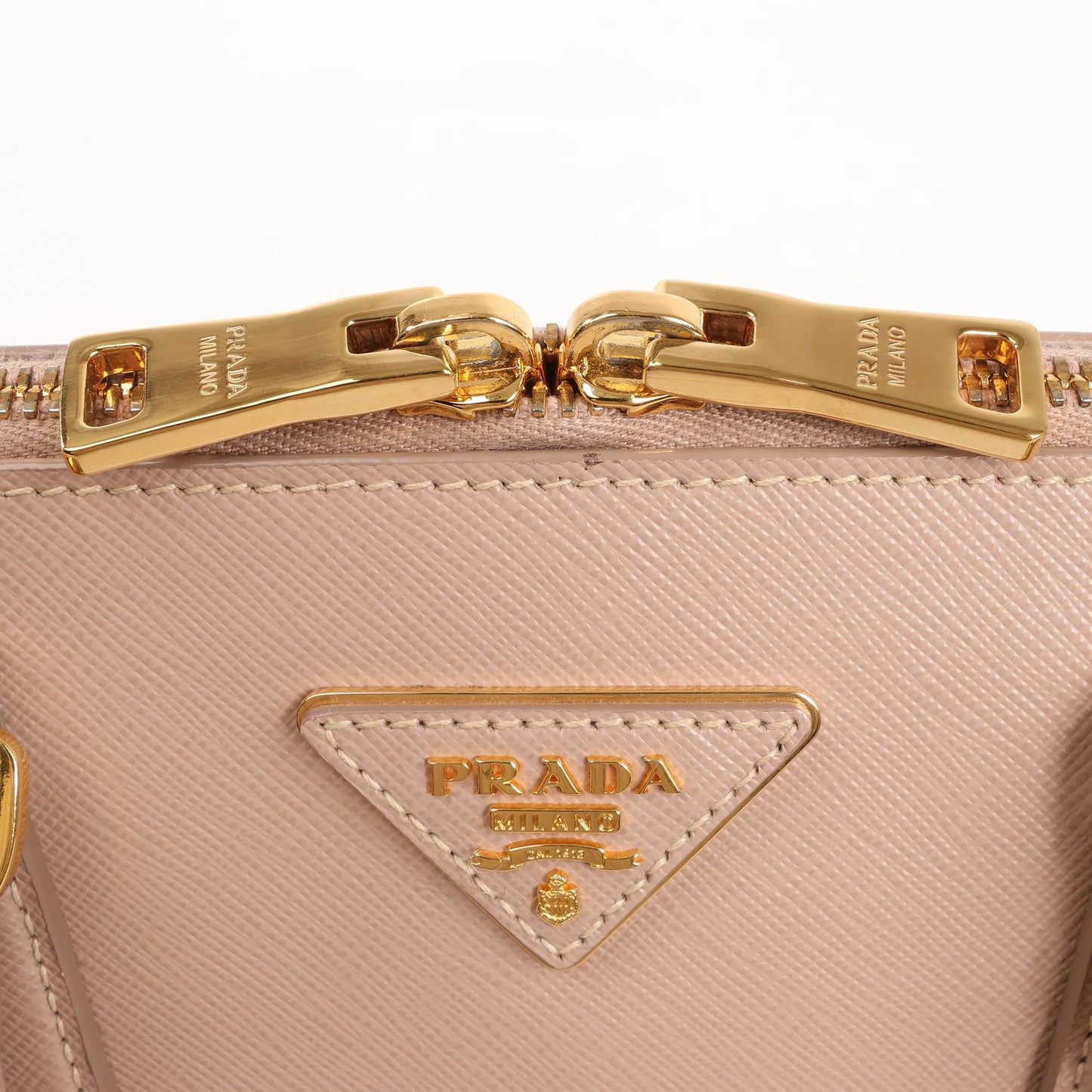 Prada Promenade Saffiano Lux Leather 2Way Handbag in Beige 1BA837
