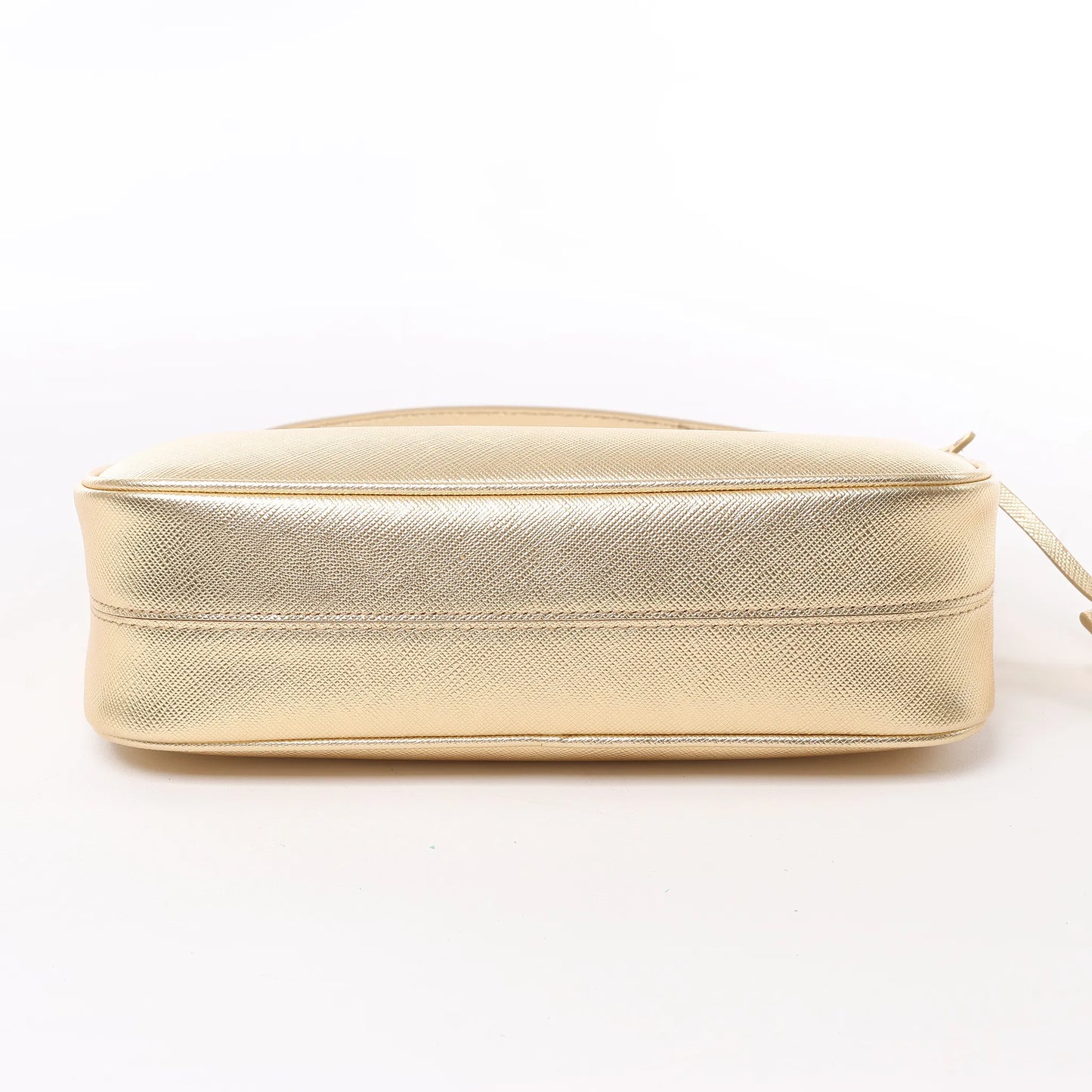 Prada Saffiano Lux Mini Re-Edition Shoulder Bag Platino 1BC204