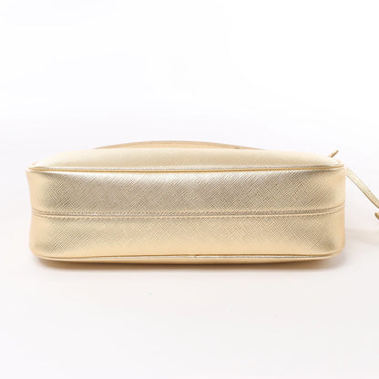 Prada Saffiano Lux Mini Re-Edition Shoulder Bag Platino 1BC204