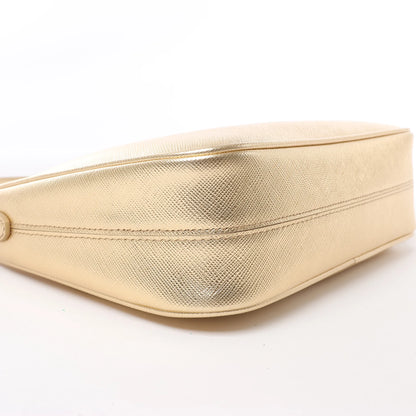 Prada Saffiano Lux Mini Re-Edition Shoulder Bag Platino 1BC204